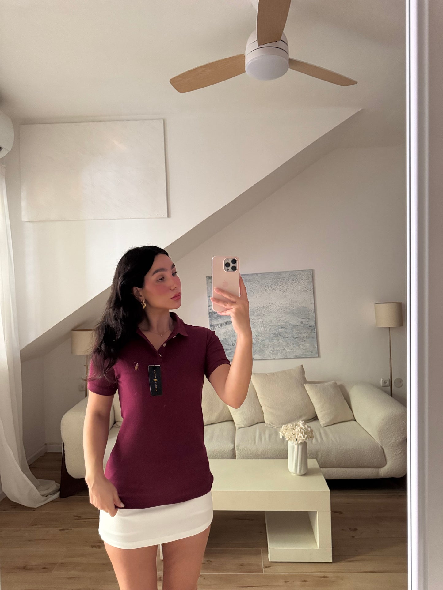 חולצת פולו קצרה ראלף לורן בבורדו