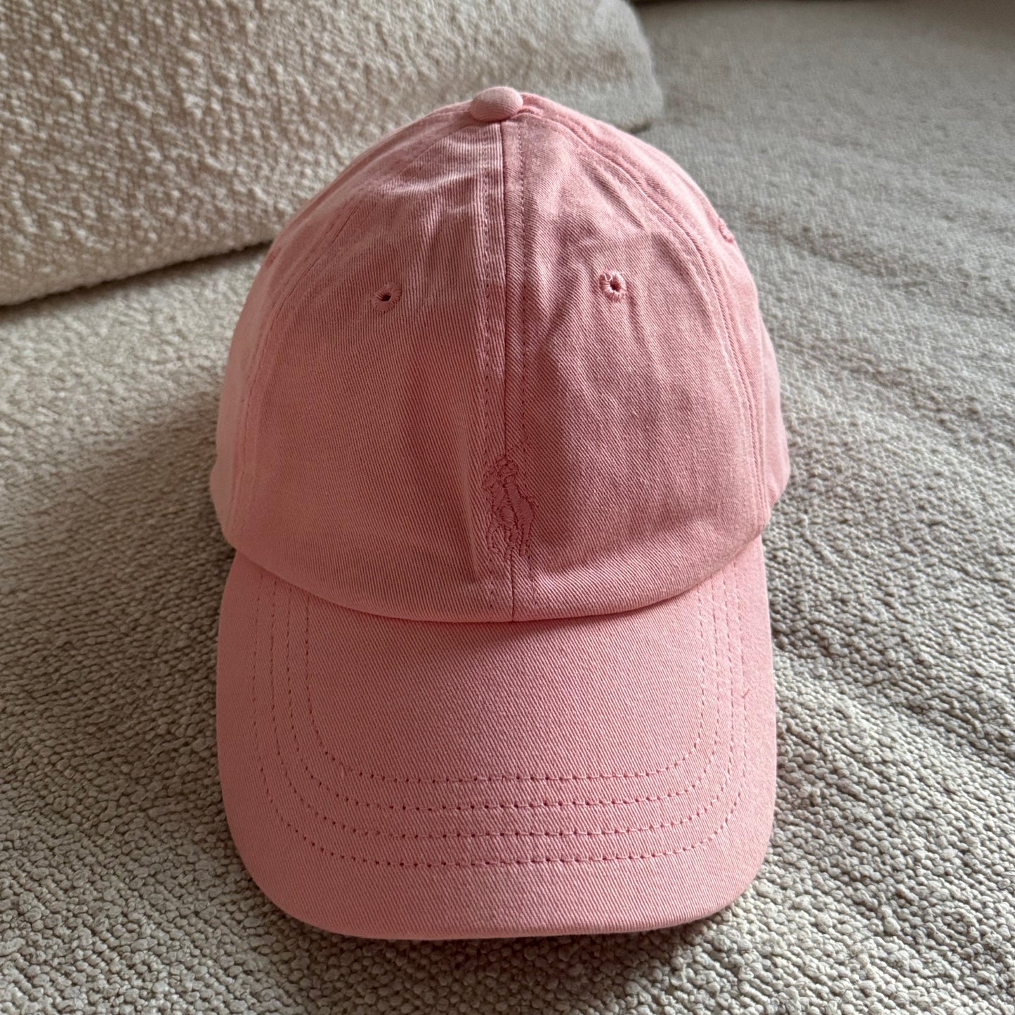 כובע Polo Ralph Lauren ורוד עם לוגו רקום