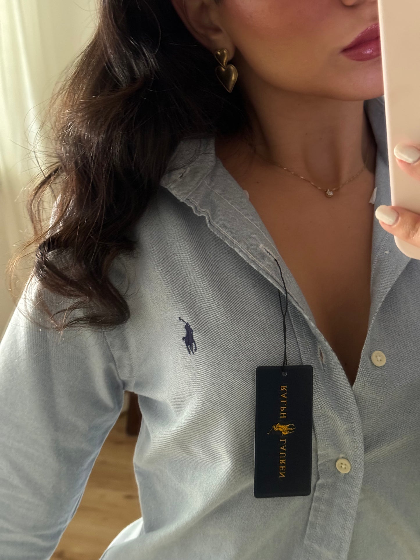 חולצה מכופתרת פולו ראלף לורן בכחול