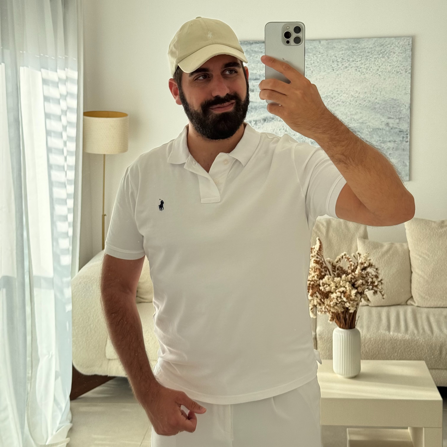 כובע פולו ראלף לורן לגברים בצבע קרם | Polo Ralph Lauren Men’s Cream Cap