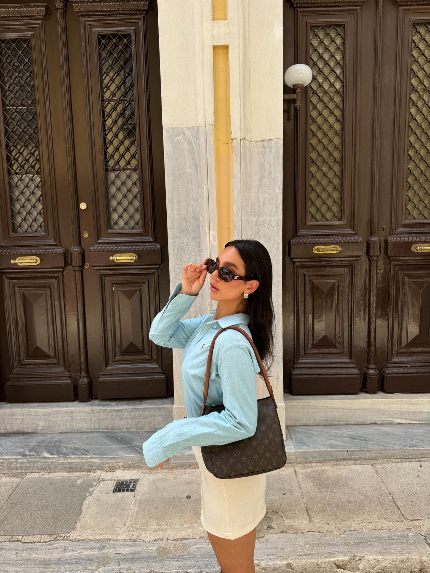 חולצה מכופתרת פולו ראלף לורן בטורקיז כהה