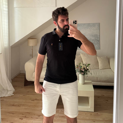 חולצת פולו קצרה ראלף לורן בשחור