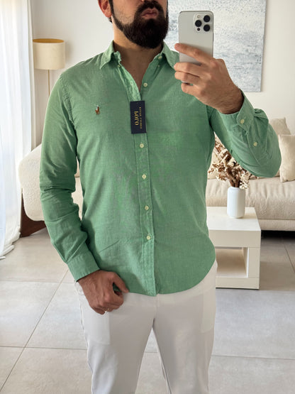 חולצה מכופתרת פולו ראלף לורן לגברים בירוק