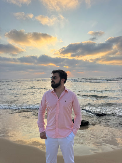 חולצה מכופתרת פולו ראלף לורן בורוד בהיר