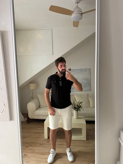 חולצת פולו קצרה ראלף לורן בשחור