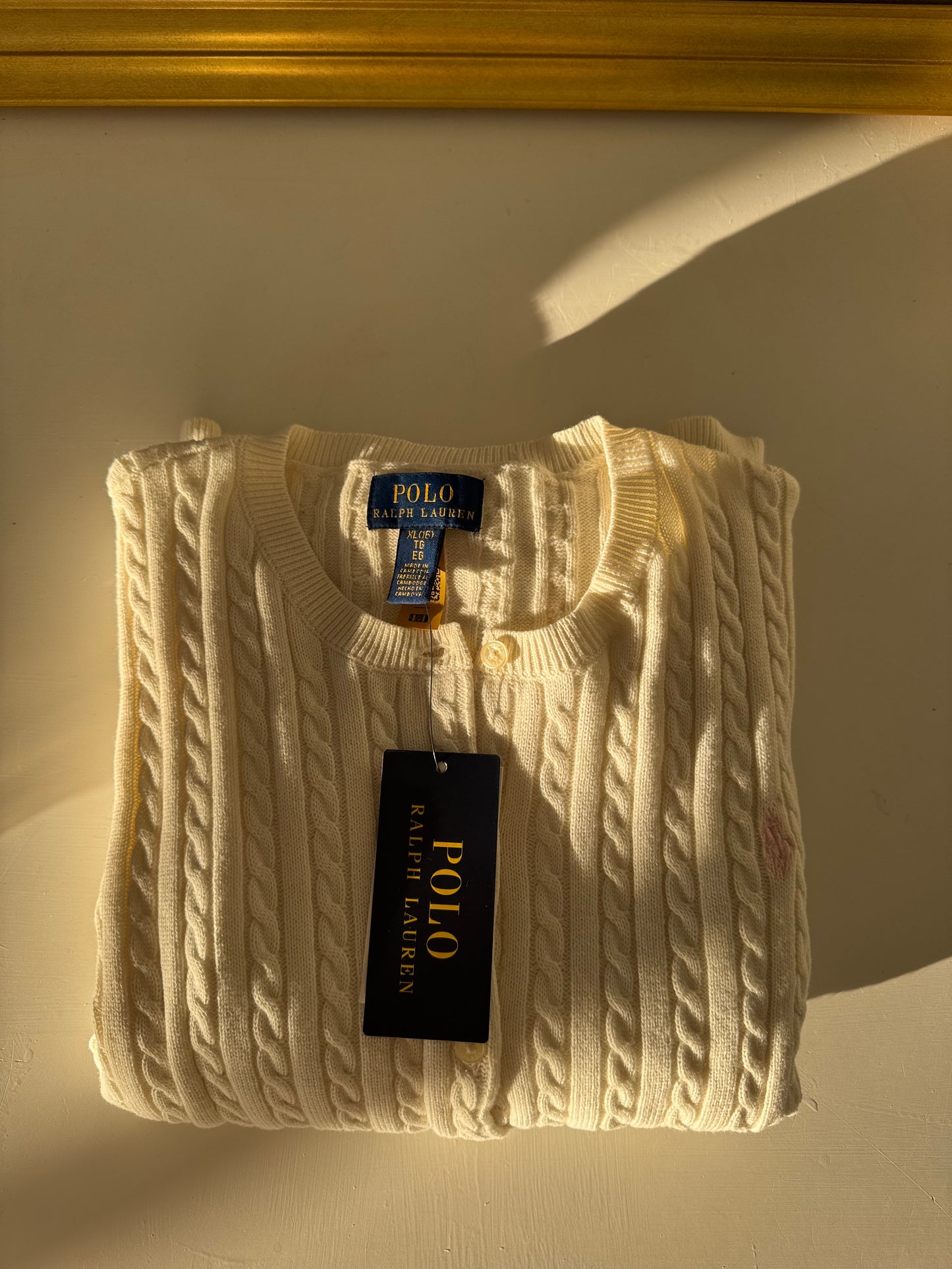 קרדיגן סרוג לבן לנשים של Polo Ralph Lauren
