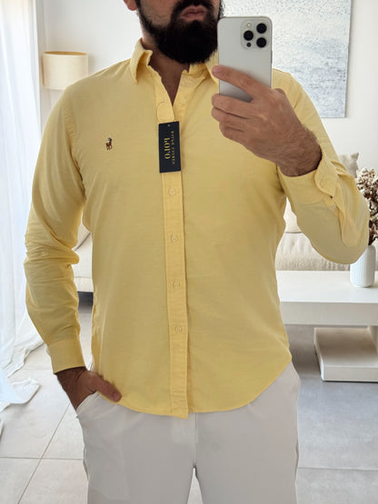 חולצה מכופתרת פולו ראלף לורן בצהוב