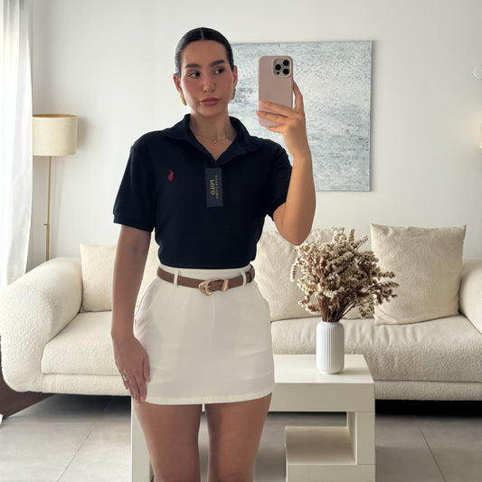 חולצת פולו קצרה ראלף לורן בכחול כהה