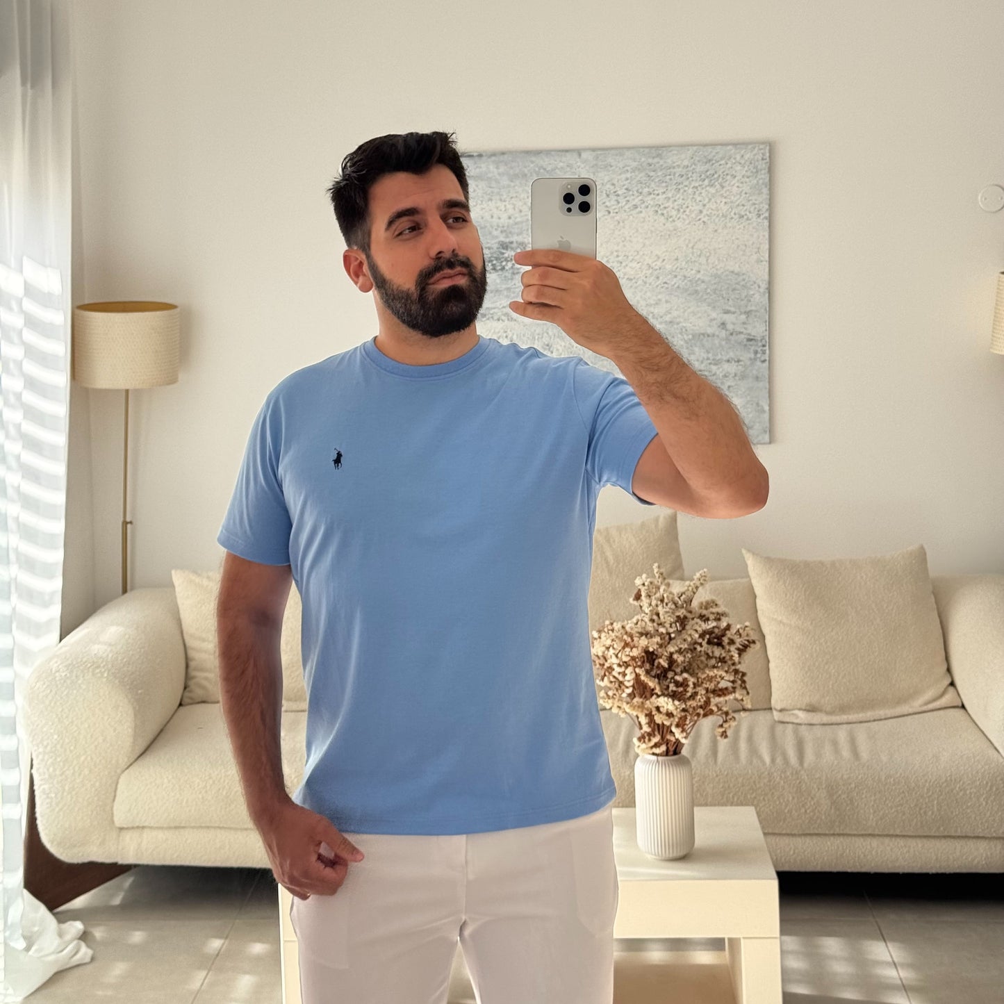 טי שירט ראלף לורן בצבע כחול בהיר