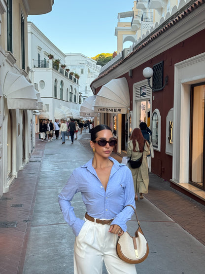 חגורה חומה אבזם זהב