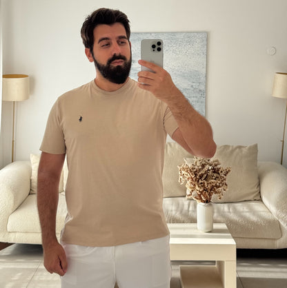 טי שירט ראלף לורן בצבע בז׳ בהיר