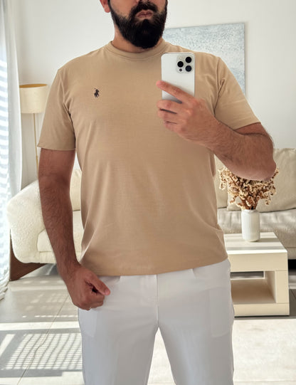 טי שירט ראלף לורן בצבע בז׳