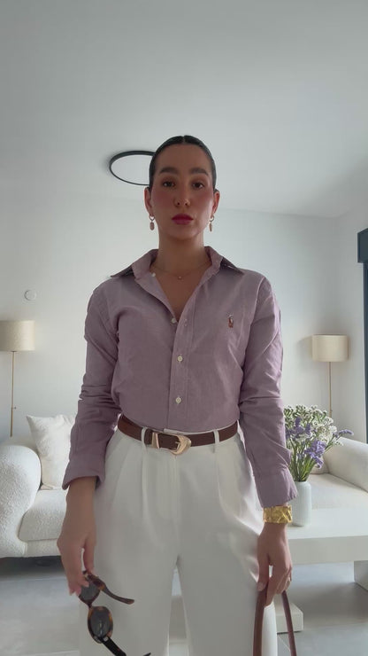 חולצה מכופתרת פולו ראלף לורן בסגול